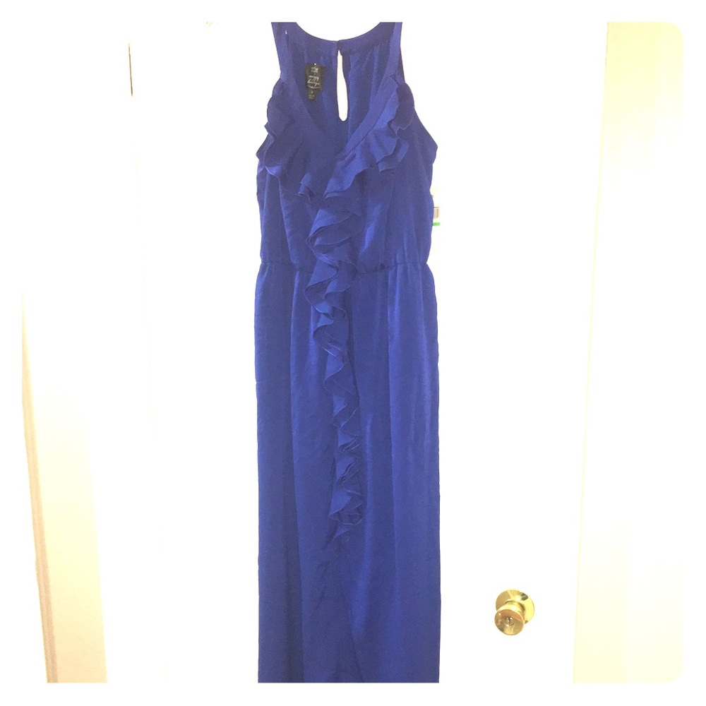 Blue ruffle dress